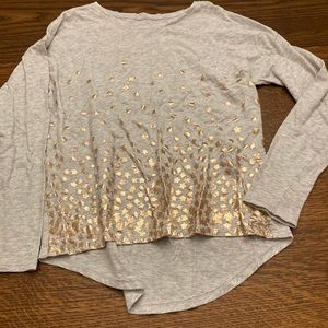 Long Sleeve Top with Gold Stars